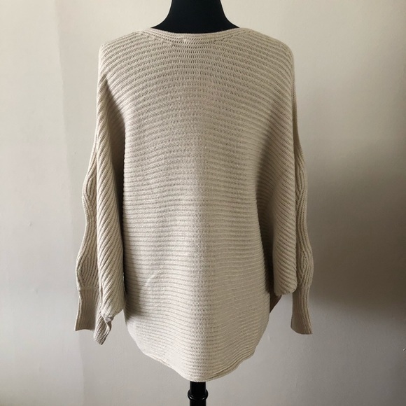 KYEMI | Oversize Cold Shoulder Batwing Sweater - Picture 7 of 7